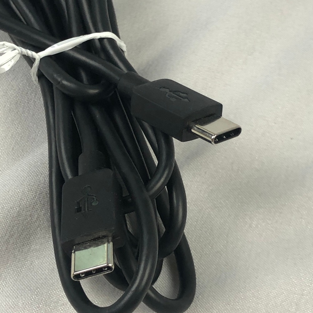 Set of 3: USB-C to USB-C Charging Data Sync Cable Black 6ft Male to Male